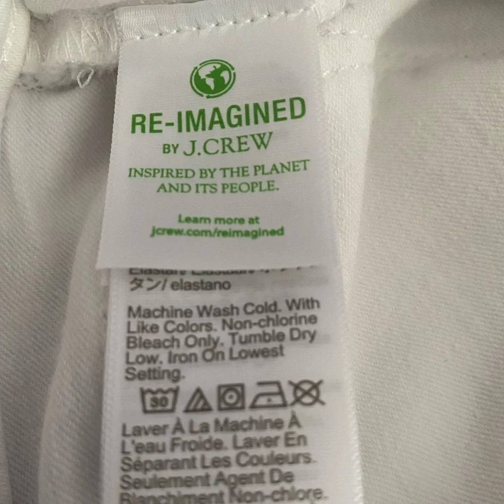 J.Crew Re‑Imagined 9” Mid‑Rise White Skinny Jeans | Size 27 - Picture 8 of 9